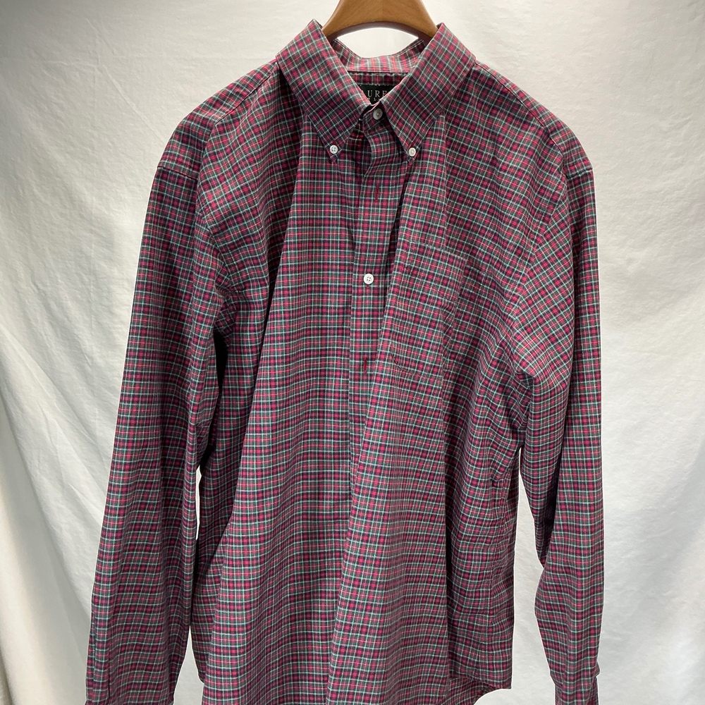 Lauren Ralph Lauren Classic Fit Non Iron Plaid Button‎ Down Shirt 17 1/2-36-37